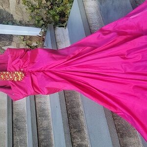 Maggie Sottero Fuchsia Backless Gown